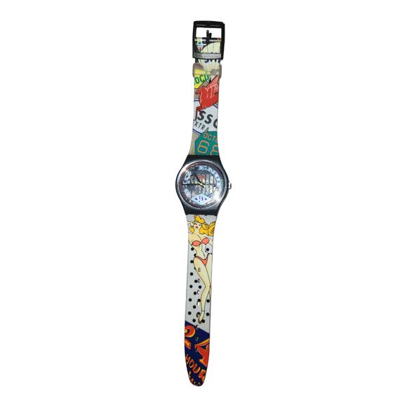 Vintage Swatch unisex Watch "BIG ENUFF" GB151 with Case and Papers. 1993… - Picture 7 of 8